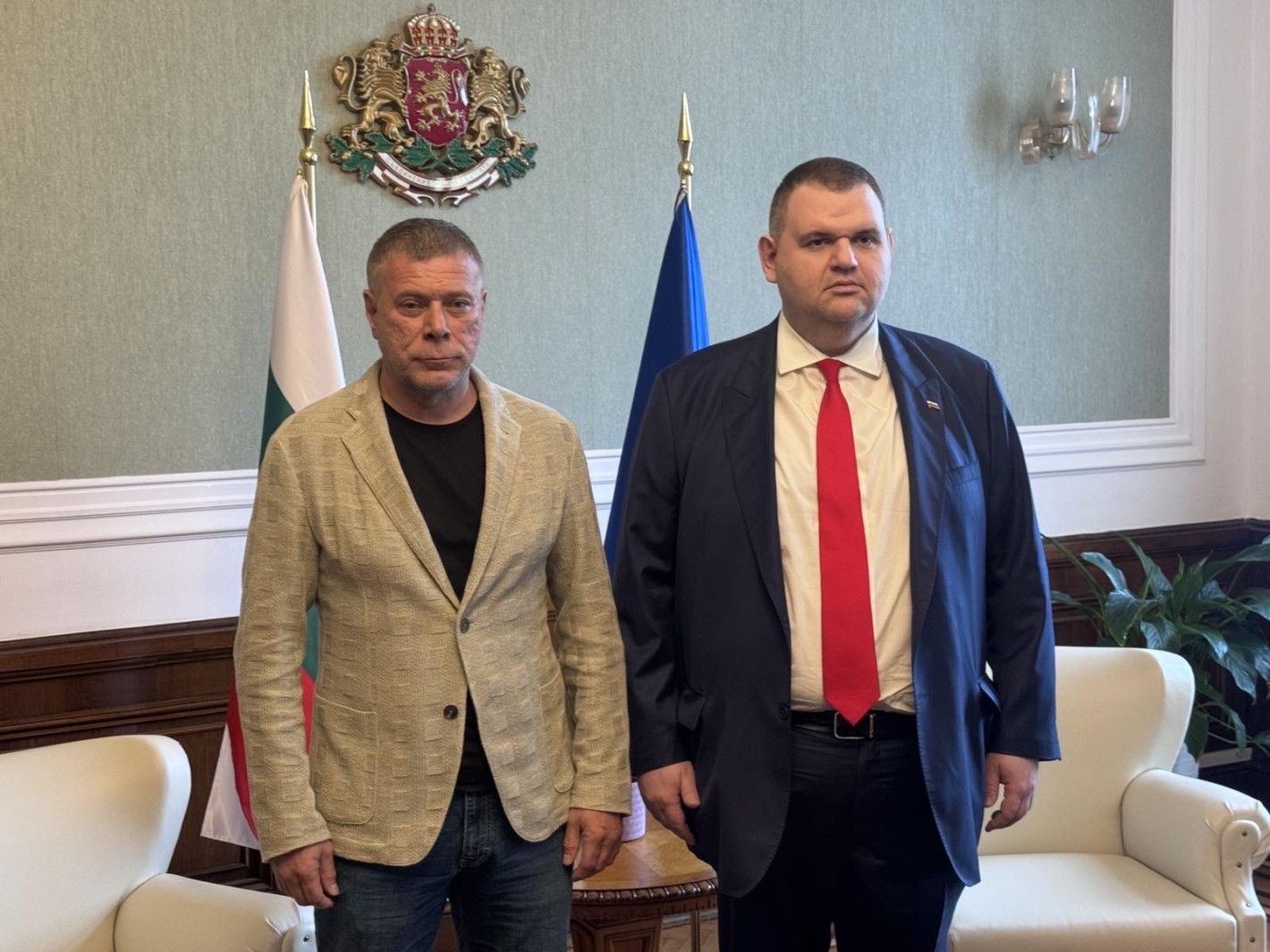 Делян Пеевски, лидер на ДПС и ПГ на ДПС - НОВО НАЧАЛО прие кмета на Горна Оряховица