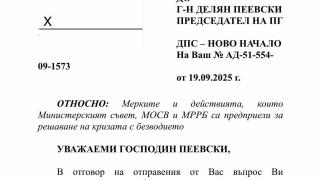 Делян Пеевски, лидер на ДПС и ПГ на ДПС-НОВО НАЧАЛО получи отговор от премиера за работата по кризата с водите. Това е НОВО НАЧАЛО!