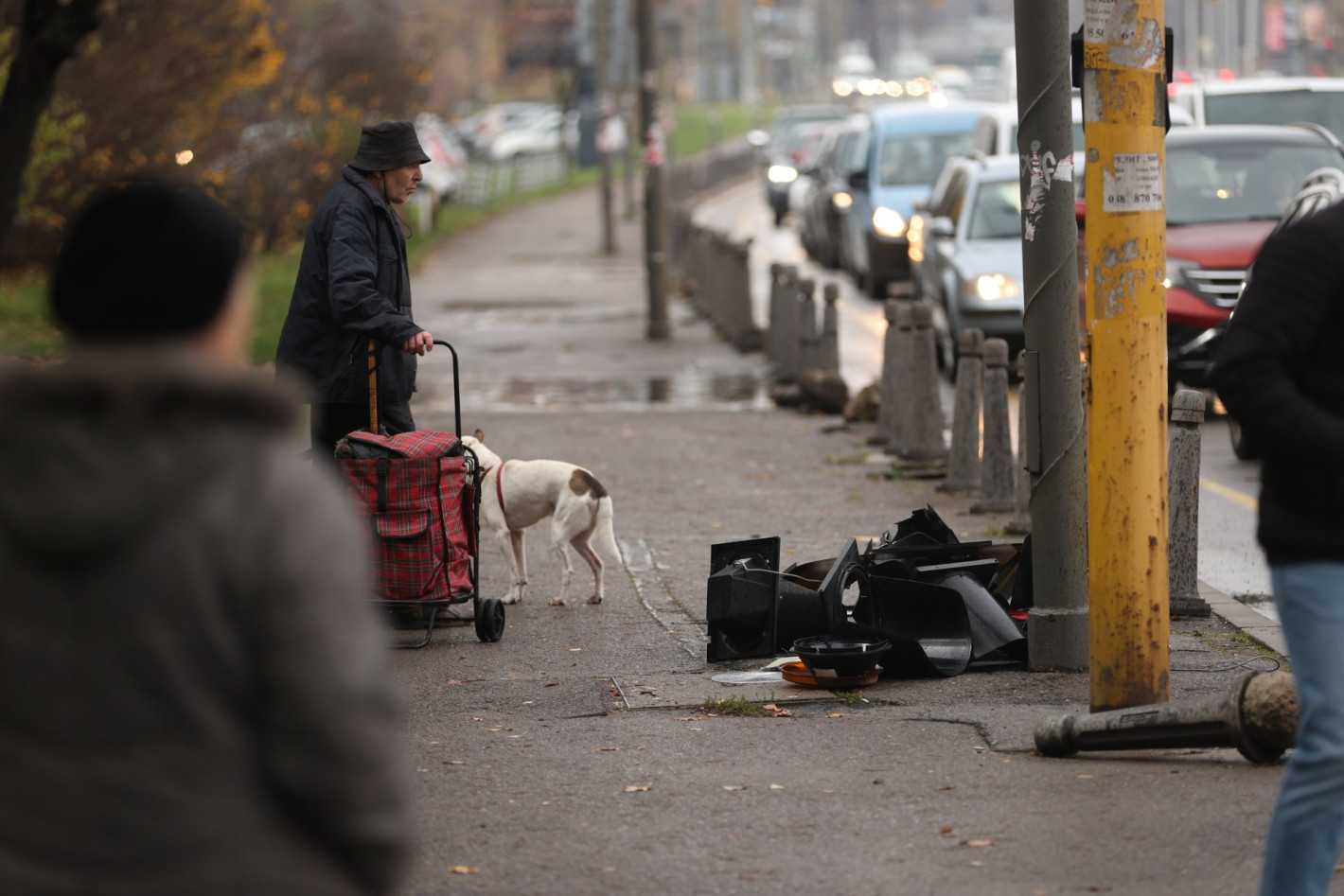 19-годишен показа среден пръст пред размазаната си кола на оживен столичен булевард (снимки)
