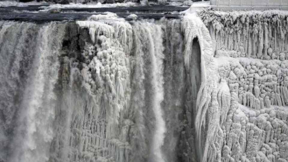 Леденото лице на водопадите през зимата